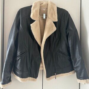 Leather fur lined jacket Nordstrom